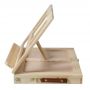 Wooden Table Easel With 3 Grid Paint Brushes Organizer Box Pigment Holder Artist Portable Easels