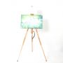 High Quality Corrosion Resistant Popular Hand Sanded Beech Wooden Art Triangular Easel