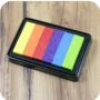 5-color Gradient Rainbow Ink-pad Children's Educational Toy Seal Premium Pigment Sponge Strips
