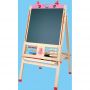 Display Double Side Painted Magnetic Drawing Flip Chart Easel In Wooden Frame and Stand For Kids