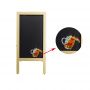 Advertising 4C Printing Double Side Chalk Blackboard White Board Easel with Wooden Stand