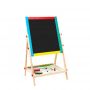 Double Side 360 Degree Rotating Magnetic White Chalk Board Children Drawing And Writing Easel With Wooden Stand For Kids Using