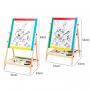 Double Side 360 Degree Rotating Magnetic White Chalk Board Children Drawing And Writing Easel With Wooden Stand For Kids Using
