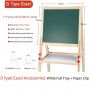 Cheap Price Children Double Side White Green Black Chalk Board Easel With Wooden Stand For Kids Using