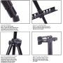 Iron Folding Easel Light Weight and Carry Bag Black Great for Artists and Students Easel Drawing Stand