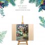 Factory direct sale high quality wooden mini easel custom foldable table desk easel for display