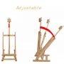 Factory direct sale high quality wooden mini easel custom foldable table desk easel for display