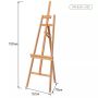 Wholesale high quality simple art triangle floor sketch easel wood display easel