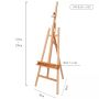 Customized multi-functional wooden flooring painting easel display easel