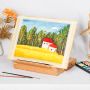 High quality beech wooden tabletop easel with storage box easel for kids