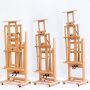 High quality creative H frame professional artist studio easel with wheels