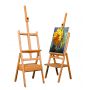 High quality folding wooden painting easel with storage box