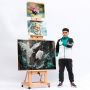 High quality wood easel for artists with different angles adjustable
