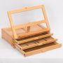 Desk portable wooden French box easel with drawer French easel