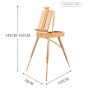 Artist Painter tripod portable wooden sketch box French easel