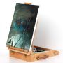 Single layer desktop easel box for storage and portable