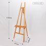 High quality three-legged standing wooden easel for children, display easel exhibition frame
