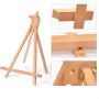 Factory direct sale mini beech wood easel small wood display stand, used to display small canvas business card photo decorative