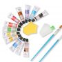 Professional painting 12 colors 12ml aluminum tube gouache acrylic watercolor and oil painting set