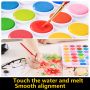 Amazon Hot Sale 24 Colors Watercolor Paint Cakes Paint Set With Free Pencil, Sponge, Mat, Small Towel