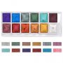 Wholesale solid watercolor paint set 12 metallic glitter colors for art painting