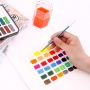 Factory Custom Watercolor 30 Color High Quality Watercolor Pigment Set Watercolor Paper Water Brush Custom