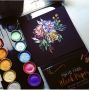 Amazon Hot 12 Color Artist Metallic Watercolor Paint Set With Water Brush Pen for Painting Glitter Water Colour Pearlescent