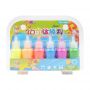 6Colors 3D Acrylic Pigment Watercolor Paint Drawing Art DIY Handmade Painting Fluorescent Flash Pearlescent Luminous color set