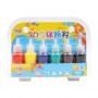 6Colors 3D Acrylic Pigment Watercolor Paint Drawing Art DIY Handmade Painting Fluorescent Flash Pearlescent Luminous color set