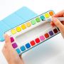Wholesale 24colors Soluble Solid Water Color Paint Cake Cheap Fancy Watercolor Paint Pigment