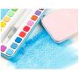 Wholesale 24colors Soluble Solid Water Color Paint Cake Cheap Fancy Watercolor Paint Pigment