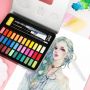 Factory wholesale 36/48 colors premium solid Non-toxic watercolor paint set Customized metal box packaging