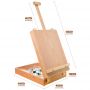 Portable Adjustable 8K 4K drawing board Solid Wood oil painting tabletop Easel box