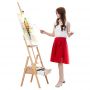 Hight quality adjustable Large Beech Wooden Easel With Storage Drawer for painter