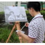 New Products Amazon Hot Sale Portable Folding 1.85m Beech Artist Easels for Painting