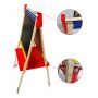 OEM wooden kids blackboard easel with black and white magnetic board