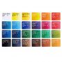 Watercolour Paint Set with 24 Vibrant Colors, Including Water Brush Pen, Sponge and Blank Color Chart in Watercolor