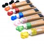 Acrylic Paint Set of 24 Colors, 22ml / 0.74oz Metallic Paint Kit with 10pcs Brushes Supplies for Canvas