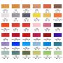 Acrylic Paint Set of 36 Colors, 22ml / 0.74oz Metallic Paint Kit with 10pcs Brushes Supplies for Canvas
