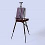 2020 High quality coffee colored pine wood portable French Sketch easel box