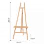 2021 Popular beech wood Adjustable Floor Artist Lyre A Frame Art easel with storage tray