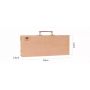 2021 Wooden Flip Opening Artist Brush & Tool Box for painting