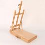 2021 High Quality Adjustable wooden Desktop Artist Folding Easel box with drawer