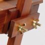 2020 Nut brown nice quality A-Frame pine wood rear supporting easel Lyre studio best quality