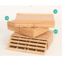 2021 Large capacity wooden 4 drawer storage box for artist