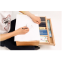 2021 Large capacity wooden 4 drawer storage box for artist