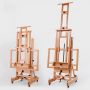 2021Art supply large wooden Master Multi-Function Studio Adjustable H-Frame Floor Easel with fixed wheels