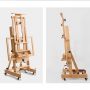 2021Art supply large wooden Master Multi-Function Studio Adjustable H-Frame Floor Easel with fixed wheels
