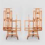 2021Art supply large wooden Master Multi-Function Studio Adjustable H-Frame Floor Easel with fixed wheels