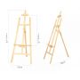 2022 Art supplies Promotion Nice Quality Cheapest Pine Wood Display Floor Easel for art beginner
